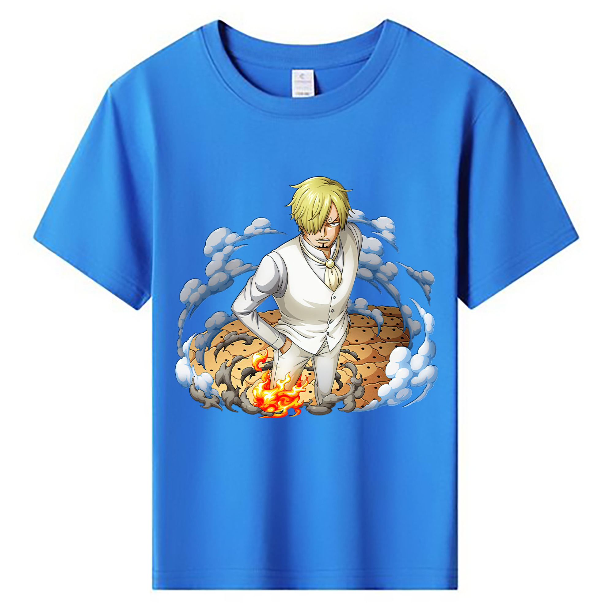 （画像用） ワンピース サンジ ONE PIECE Sanji 綿100％キッズTシャツ（フロントプリント）